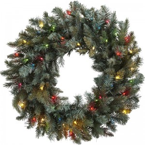 Nearly Natural 30" Lighted Pine Wreath TXN4182